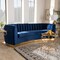Baxton Studio Milena Glam Royal Blue Velvet Upholstered Gold-Finished Sofa 152-9266 - alternate 9